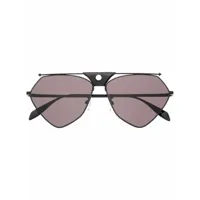 alexander mcqueen eyewear lunettes de soleil abstract à monture pilote - noir