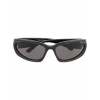balenciaga eyewear lunettes de soleil à plaque logo - noir