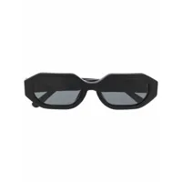 linda farrow lunettes de soleil à plaque logo - noir