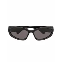balenciaga eyewear lunettes de soleil swift à monture ovale - noir