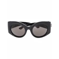 balenciaga eyewear lunettes de soleil bold à monture ronde - noir