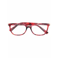 longchamp lunettes de vue à monture rectangulaire - rouge