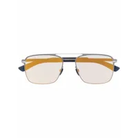 mykita lunettes de soleil à monture rectangulaire - bleu