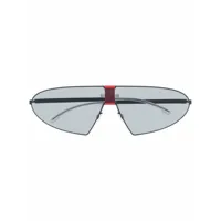 mykita lunettes de soleil karma à monture pilote - bleu