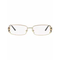 versace eyewear lunettes de vue à monture rectangulaire - or