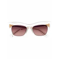 balmain eyewear lunettes de soleil b-ii à monture papillon - blanc