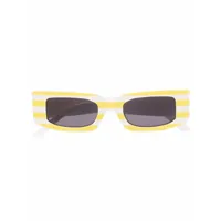 sunnei lunettes de soleil à monture carrée rayée - jaune