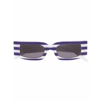 sunnei lunettes de soleil à monture carrée rayée - bleu