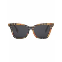 burberry lunettes de soleil à carreaux vintage - gris