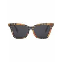 burberry lunettes de soleil vintage check à monture carrée - gris