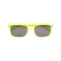 balenciaga eyewear lunettes de soleil à monture rectangulaire - jaune