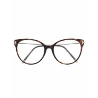 tom ford eyewear lunettes de vue à monture oversize - marron
