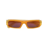 jacquemus lunettes de soleil altu à monture rectangulaire - orange