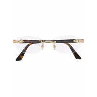 cartier eyewear lunettes de vue à design sans monture - or