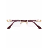 cartier eyewear lunettes de vue à design sans monture - rouge
