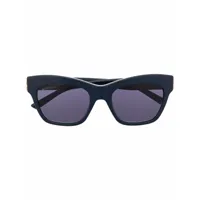 balenciaga eyewear lunettes de soleil teintées à monture papillon - bleu
