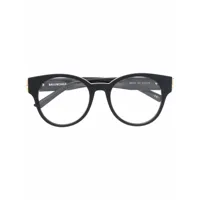 balenciaga eyewear lunettes de vue bb à monture ronde - noir