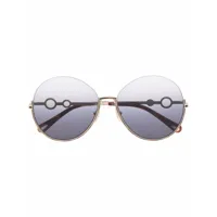 chloé eyewear lunettes de soleil sofya à monture ronde - or