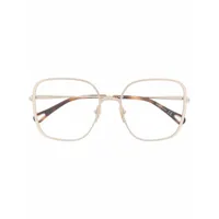 chloé eyewear lunettes de vue irene à monture carrée - or