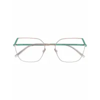 mykita lunettes de vue à design colour block - vert
