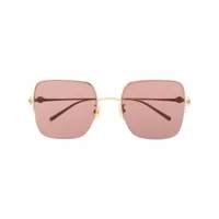 boucheron eyewear lunettes de soleil à monture carrée - or