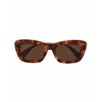 lanvin lunettes de soleil à monture papillon - marron