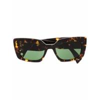 lanvin lunettes de soleil à effet écaille de tortue - marron