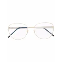 saint laurent eyewear lunettes de vue à monture ronde - or