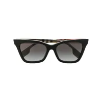 burberry eyewear lunettes de soleil elsa à motif vintage check - noir