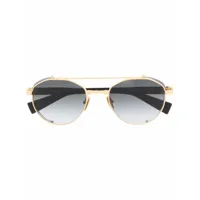 balmain eyewear lunettes de soleil à monture ronde - or