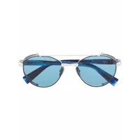 balmain eyewear lunettes de soleil à monture ronde - bleu