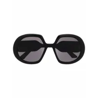 dior eyewear lunettes de soleil bobby à monture oversize - noir