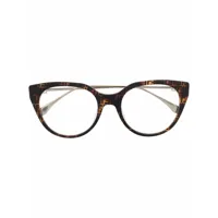 fendi eyewear lunettes de vue à monture papillon - marron