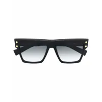balmain eyewear lunettes de soleil teintées à monture carrée - noir