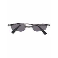 kuboraum lunettes de soleil h40 à monture rectangulaire - noir