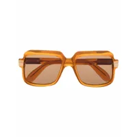 cazal lunettes de soleil à monture rectangulaire - orange