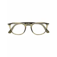 persol lunettes de vue à monture ronde transparente - vert