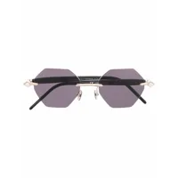 kuboraum lunettes de soleil teintées à monture géométrique - noir