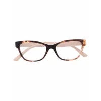 prada eyewear lunettes de vue bicolores à monture papillon - marron
