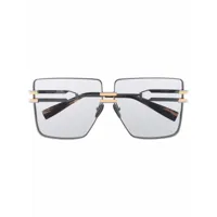 balmain eyewear lunettes de soleil à monture oversize - argent