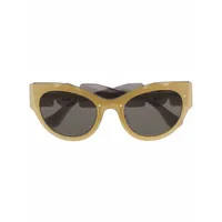 versace eyewear lunettes de soleil medusa à monture papillon - or
