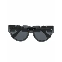 versace eyewear lunettes de soleil medusa à monture papillon - noir