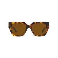 versace eyewear lunettes de soleil à monture oversize - marron