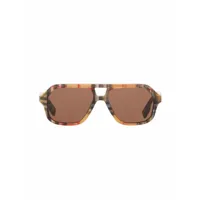 burberry kids lunettes de soleil à monture navigateur - marron