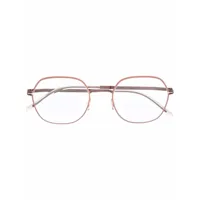 mykita lunettes de vue kari à monture ronde - rose