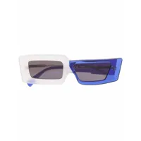 kuboraum lunettes de soleil x11 à monture rectangulaire - bleu