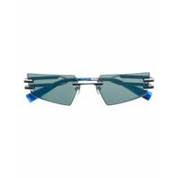 balmain eyewear lunettes de soleil à monture géométrique - bleu