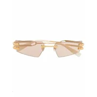 balmain eyewear lunettes de soleil à monture géométrique - or