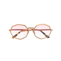 marni eyewear lunettes de soleil à monture géométrique - rose