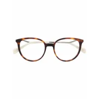 gucci eyewear lunettes de vue à monture ronde - marron